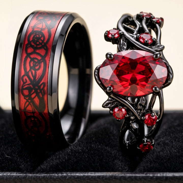 Red Heart Rings