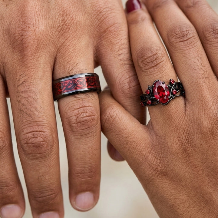 Red Heart Rings