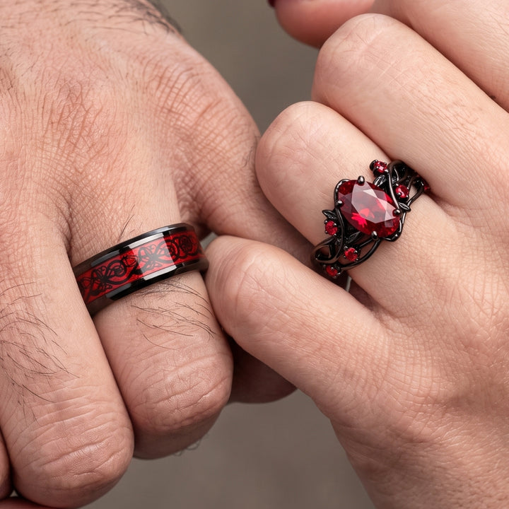 Red Heart Rings