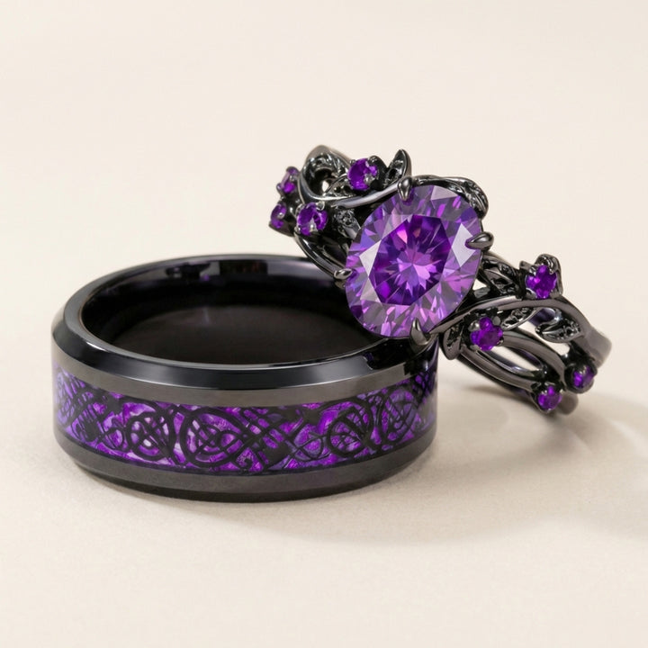 Purple Love Rings