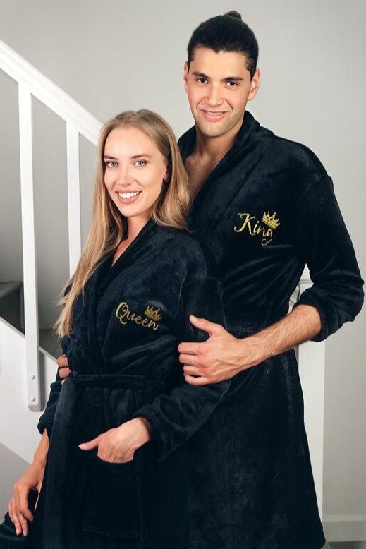 Black King & Queen Bathrobes