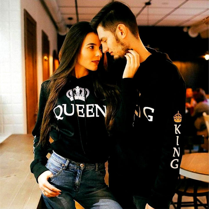 Black King Queen Hoodies