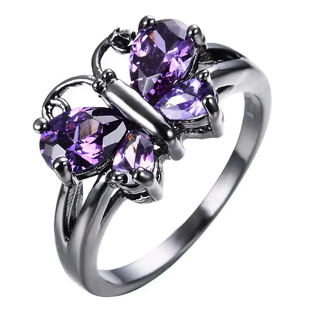 Purple Wings Rings CouplesChoices