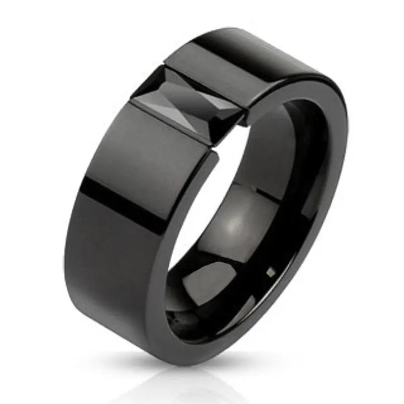 Sleek and bold, the Night Magic Rings from CouplesChoices.com feature a striking black princess-cut stone and matching band, designed for couples who dare to stand out with timeless elegance and powerful unity.