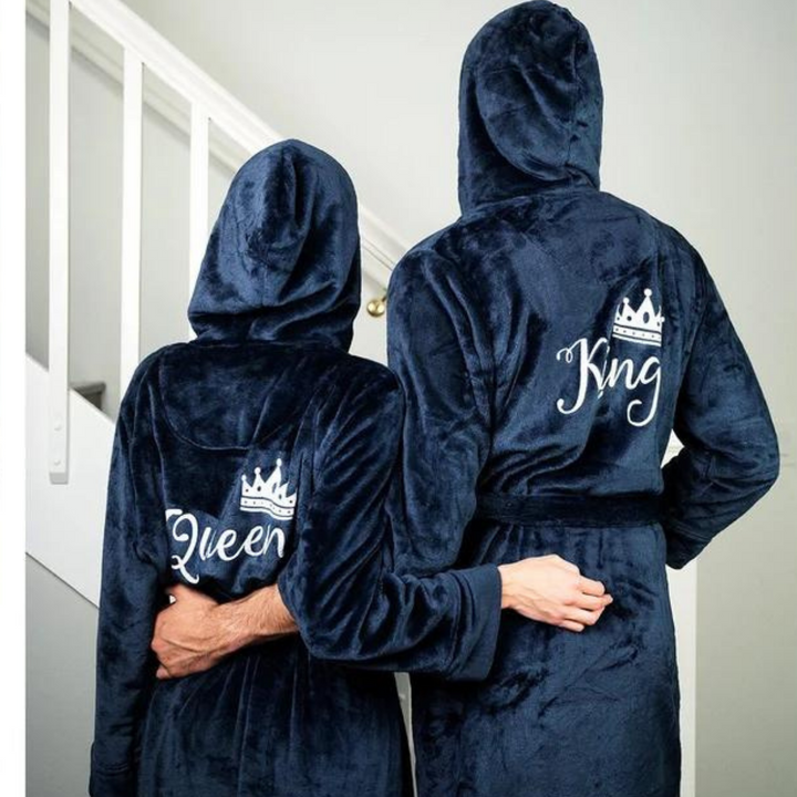 Blue King & Queen Bathrobes