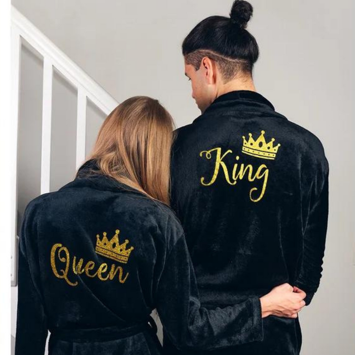 Black King & Queen Bathrobes