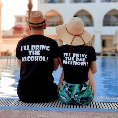 Couple Shirts - Bring Alcohol & Bad Decision Shirts