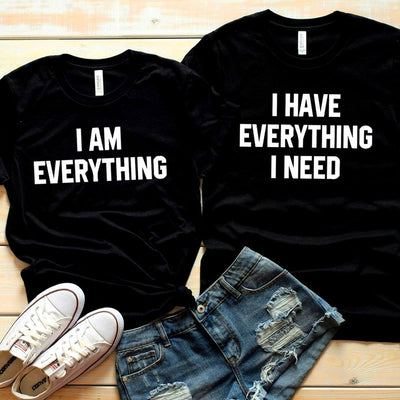 Couple Shirts - Everything I Need Black Shirts