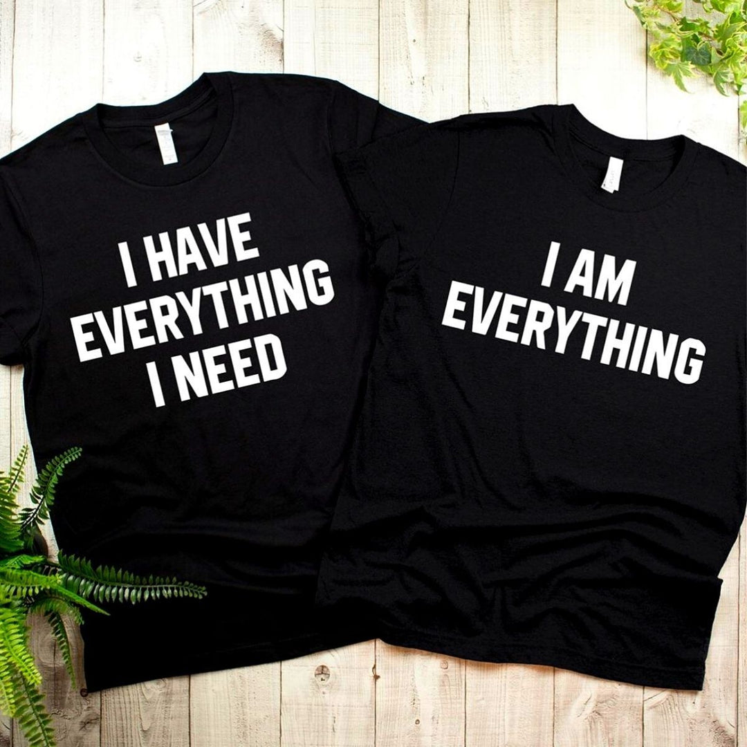 Couple Shirts - Everything I Need Black Shirts