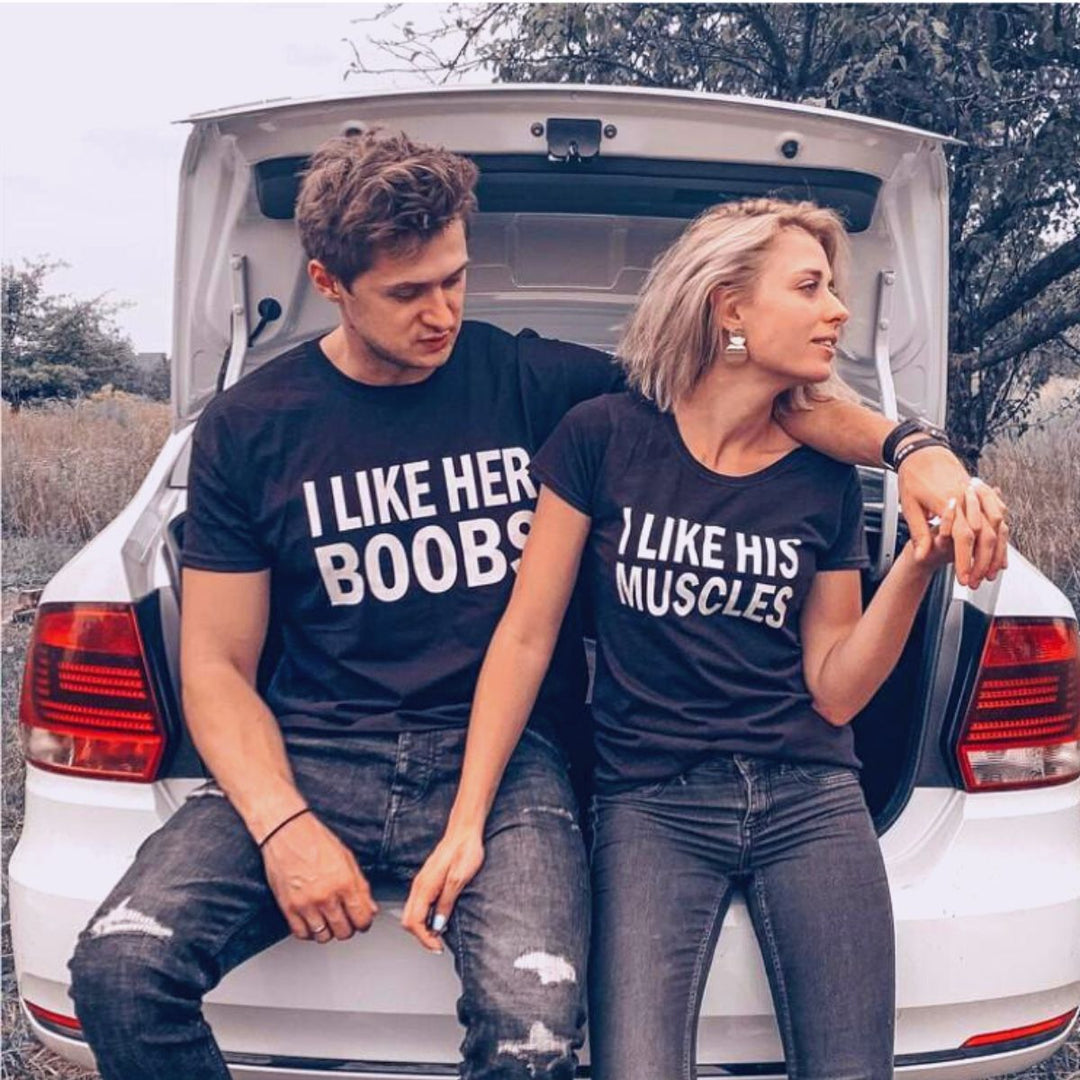 Couple Shirts - Muscles & Boobs Shirts