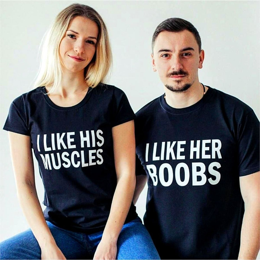 Couple Shirts - Muscles & Boobs Shirts