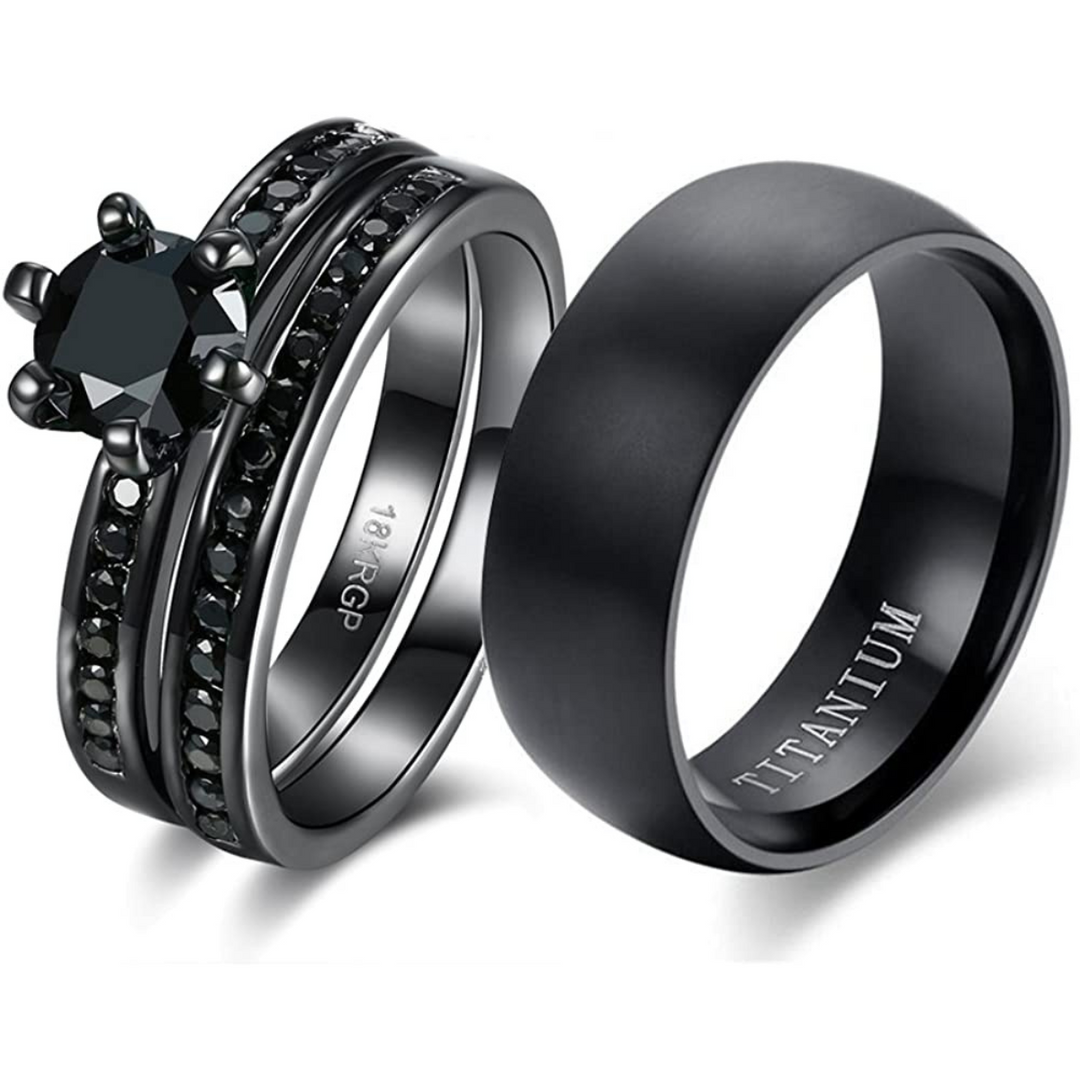 Black Lightning Rings