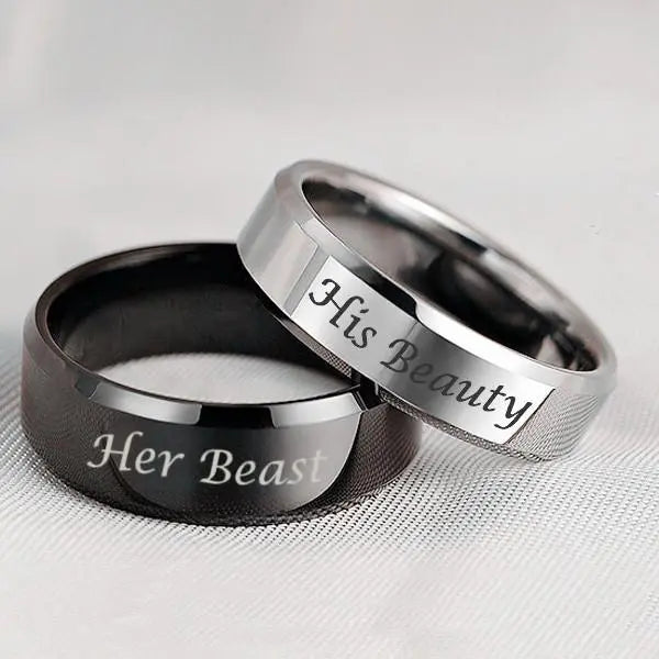 Beauty & Beast Rings CouplesChoices